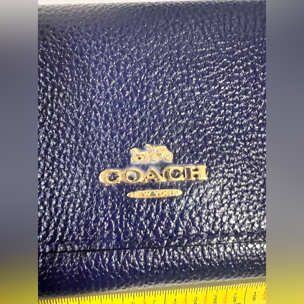 Coach Black Key Card Holder Leather Accessory - Picture 5 of 11